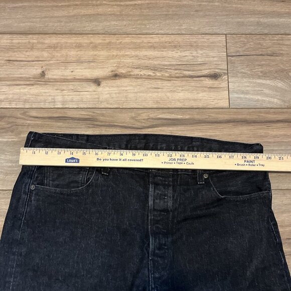 Mens Levis 501 Original Fit Denim Jeans SZ 40x30 Black Button Fly Stretch Modern - Picture 4 of 13
